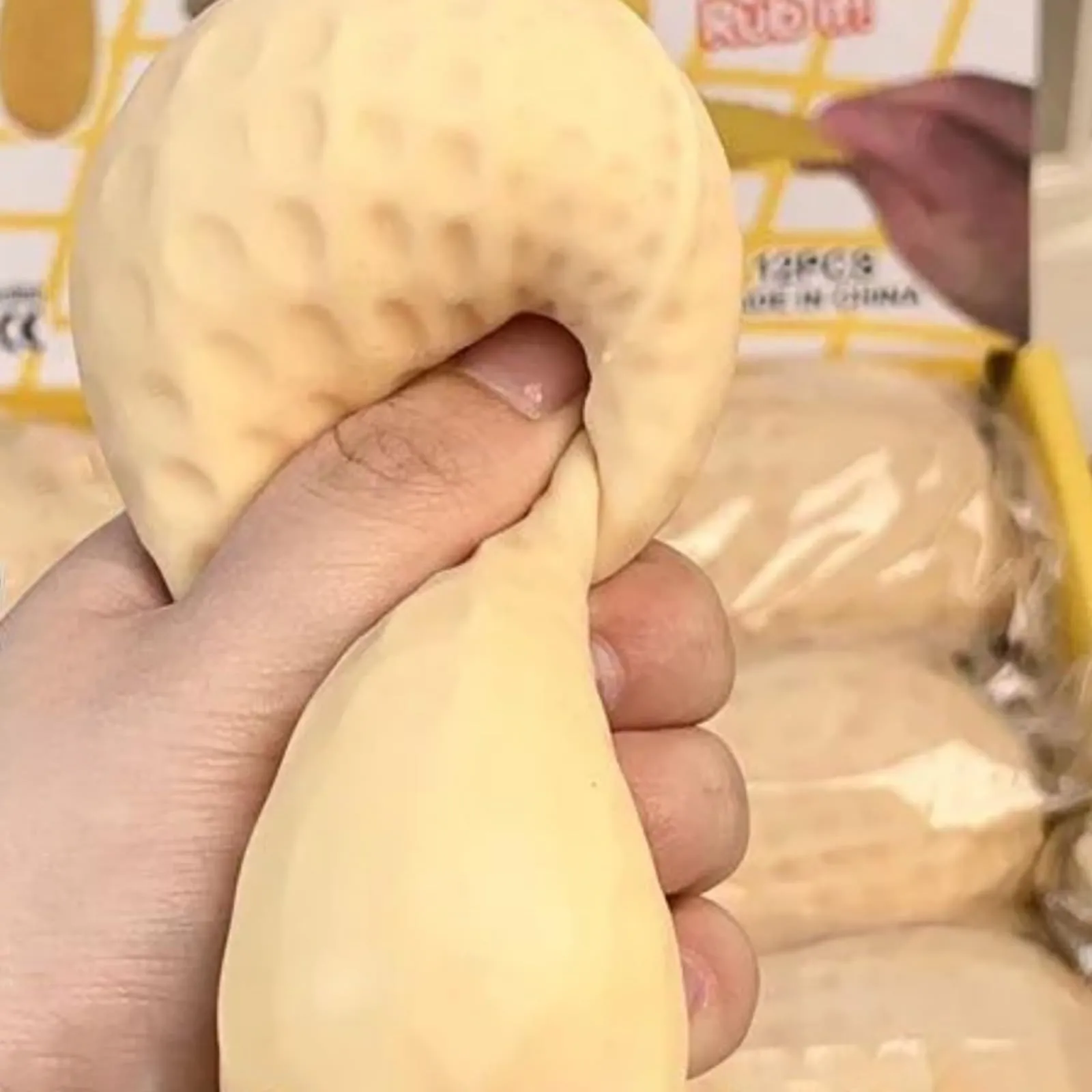 Juguete de Descompresión de Rebote Lento con Forma de Cacahuete Simulado, Alivia la Presión, Ventilación, Divertido, Lindo, Pelota de Juguete Grande, Regalo para Fiestas