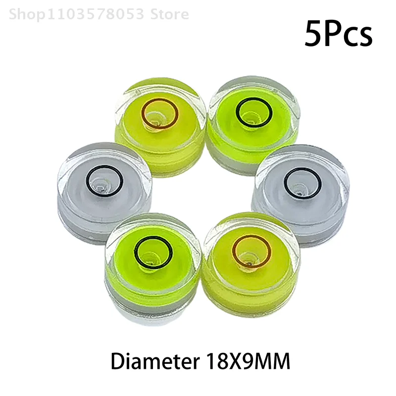 5Pcs/set Mini Round Accuracy Bubble Level Bullseye Instrument Horizontal Precision Bubble Level Measuring Tool
