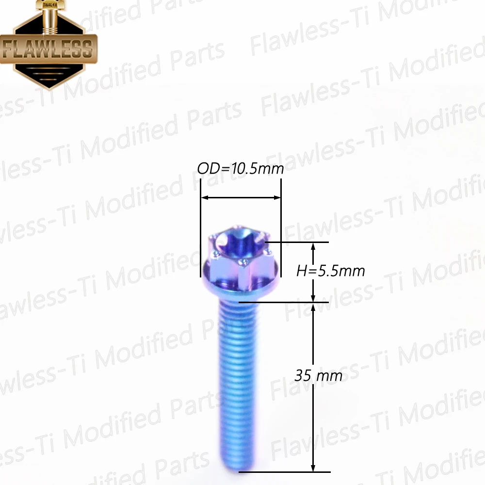 FLAWLESSTI Gr5 Titanium Bolts Crankcase Engine Clutch Bolts M6×10-90 mm For Xmax 300 Tmax 560 Vespa Sprint 150 Primavera 150