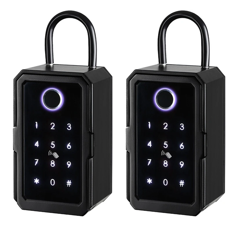 

Smart Key Lock Box Wifi Fechadura Eletronica Waterproof Wall Mount Fingerprint Door Lock Security Lockbox