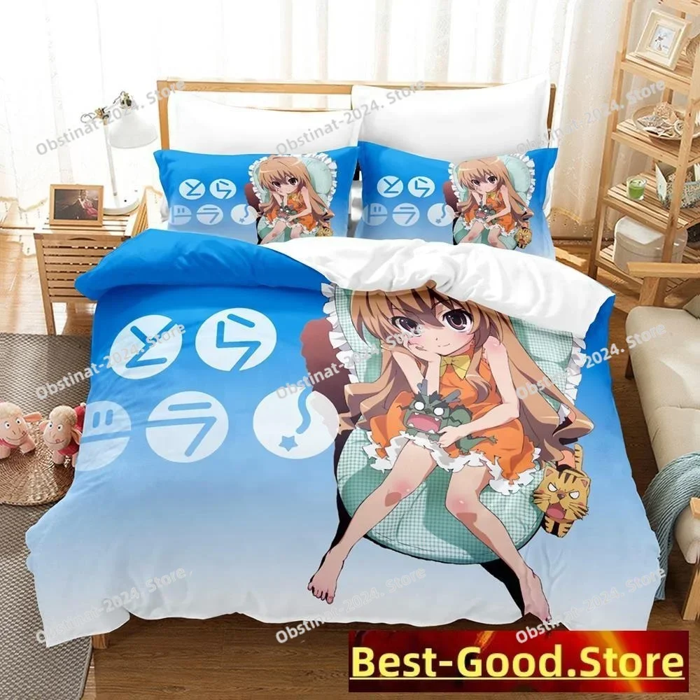 

3D Anime New Toradora Bedding Set Printed single Comforter Quilt Bed Cover Duvet Cover Pillow Case 3 Pieces Sets Kids Adult Size