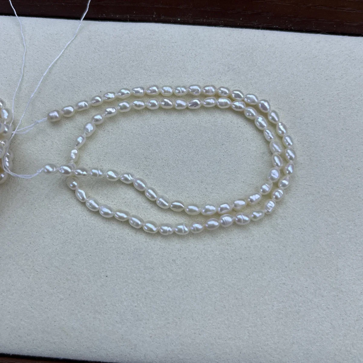 

3-4mm AA Natural Freshwater Rice White Pearl Isolation Loose Beads Jewelry Make DIY Necklace Bracelet Accessories Wedding Gift