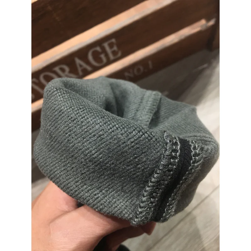 جينز صوف دافئ عالي الجودة للرجال 2025 شتاء جديد عصري ومريح ومتعدد الاستخدامات سروال تنحيف مرن #4