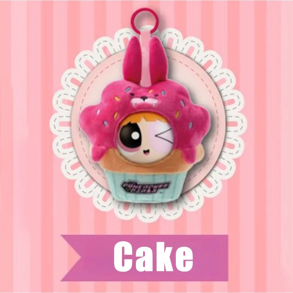 Echt de Powerpuff Girls pluche sleutelhanger zacht speelgoed bloesem bubbels cartoon gevulde meisjes engel pop tas hangende verjaardagscadeaus