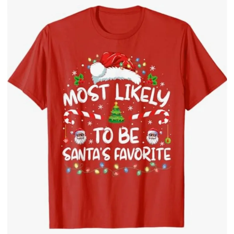 เสื้อยืดคริสต์มาสสำหรับครอบครัวตลกๆ ที่เป็นที่ชื่นชอบของซานต้ามากที่สุด