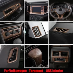 For Volkswagen VW Teramont Atlas 2017-2019 2020 Wood grain Air AC Outlet Vent Window Switch Gear Shift Cover Trim Interior Kit