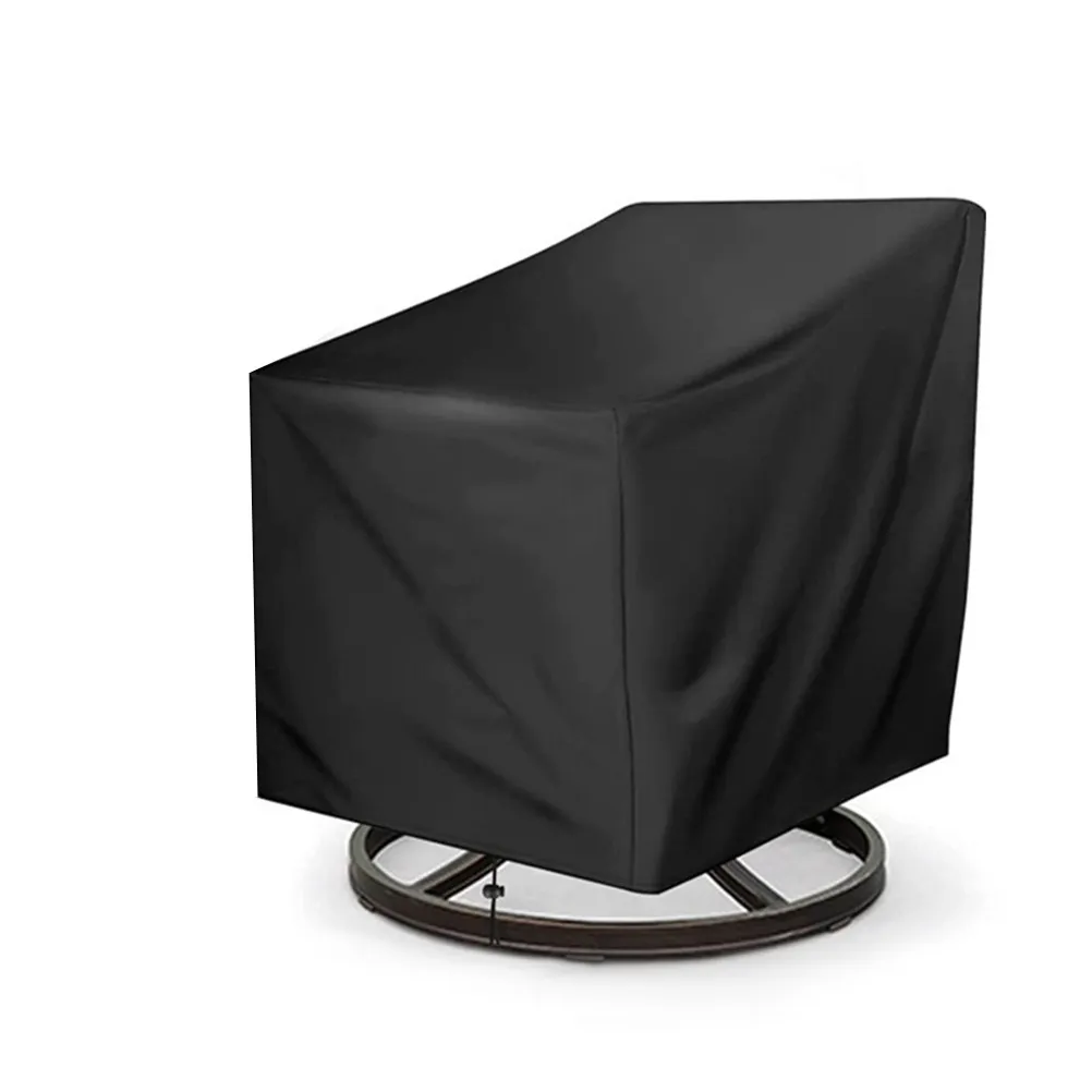 Swivel Patio Leisure Chair Cover 210D Oxford Fabric Waterproof Heavy Duty Outdoor Rocking Chair Protector Easy Install Secure