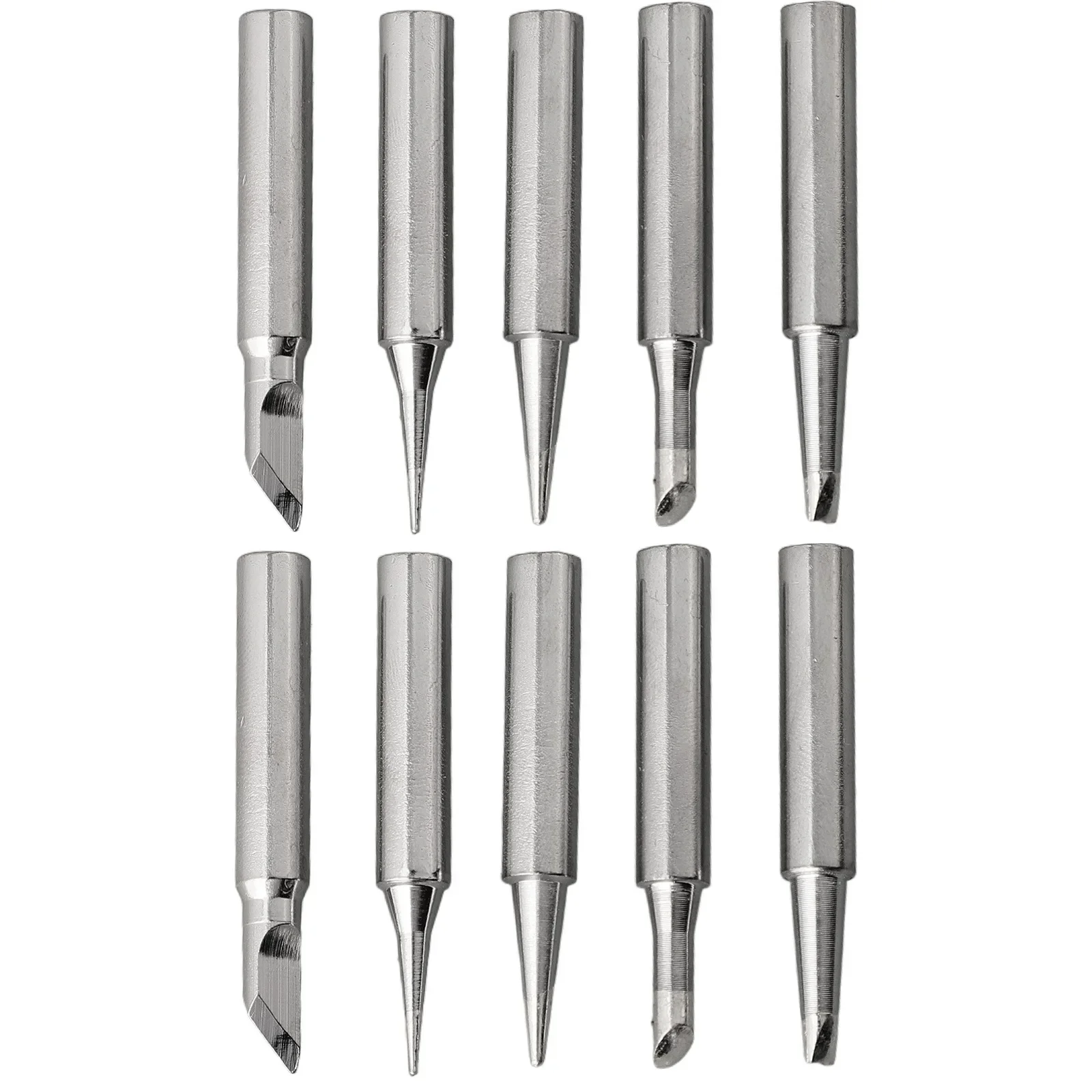 Puntas de soldador eléctrico de cobre puro, serie 900M-T, 10 piezas, sin plomo, para reparación de chips PCB IC