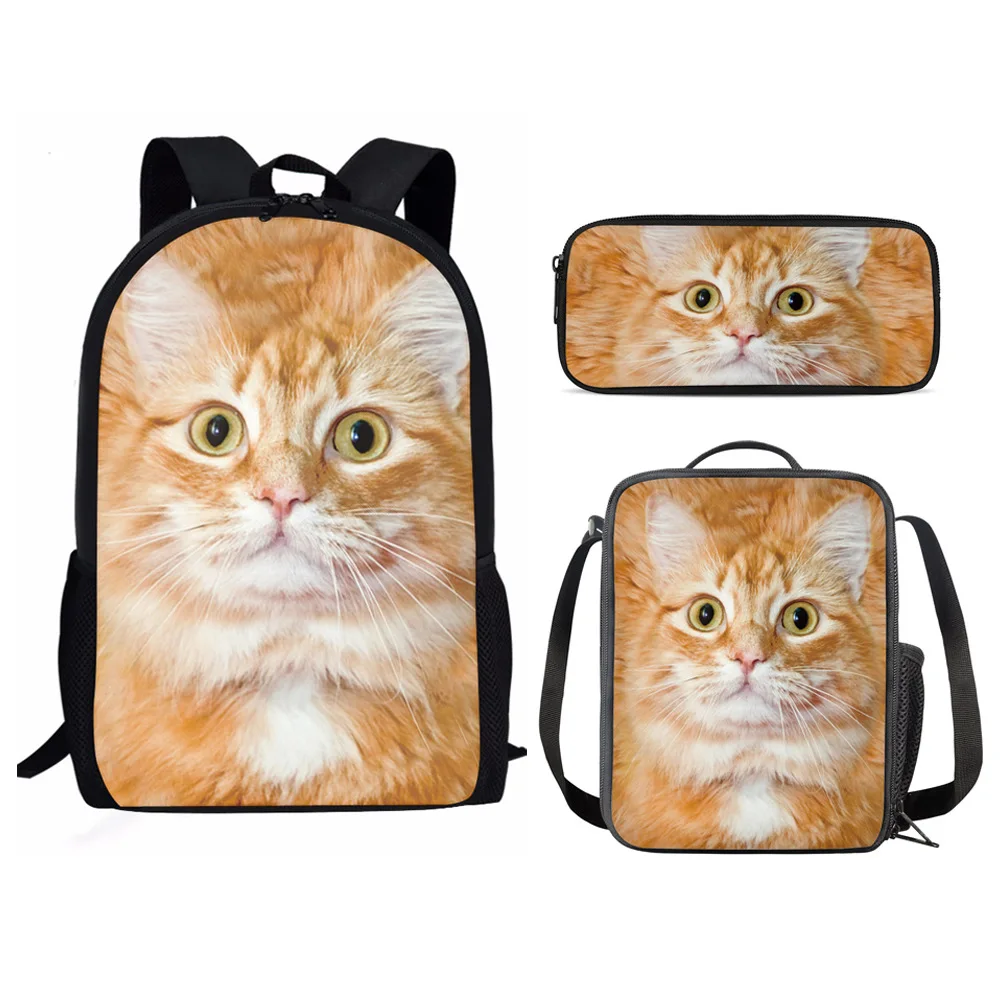 

Harajuku Youthful Animal Tiger Flower 3D Print 3pcs/Set Student Travel bags Laptop Daypack Backpack Lunch Bag Pencil Case