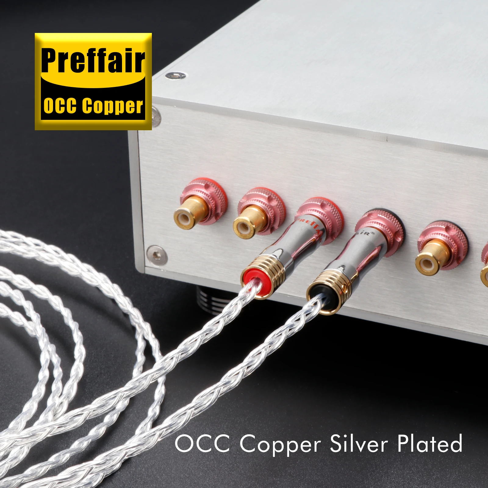 Paar 3AG XLR-Kabel RCA Doppelt Abgeschirmtes OCC Versilbertes Audio-RCA-Verbindungskabel 3CU RCA-Stecker Verlängerungskabel – Detail 7