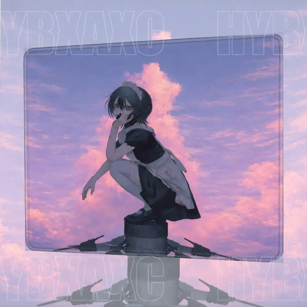 

Anime Girls Maid Mouse Pad Cartoon rubber Small mouse pad desktop computer office keyboard e-sports Game