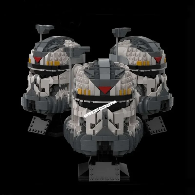 Nieuwe 2376 Stuks Beroemde Ster Battle Film Moc Commander Buste Helm Model Custom Puzzel Diy Creatieve Ideeën Kinderen Speelgoed Verjaardagscadeautjes