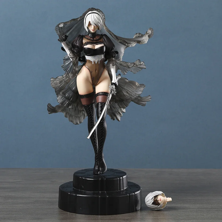 Figura De Acción 2B De 32 Cm – Vestido De Novia Con Cabezas Intercambiables, PVC De Colección