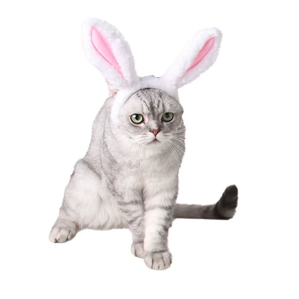 

Adorable Rabbit Ear Headband for Pets One Size Suitable for Cat Dog Puppy Cosplay Party Costume Holiday Gift Idea 2024