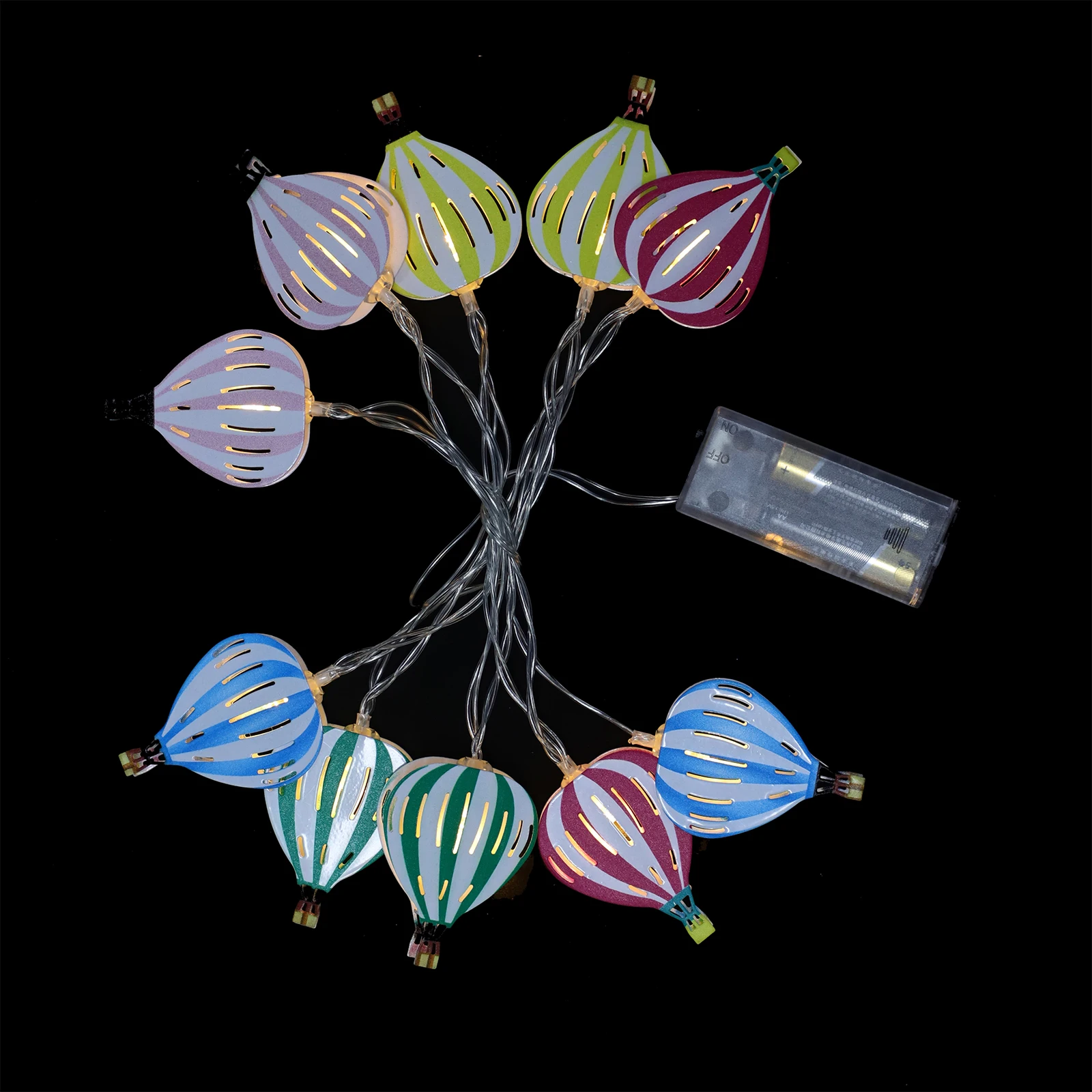 منطاد الهواء الساخن LED سلسلة أضواء تعمل أضواء معلقة داخلية لغرفة النوم حفل زفاف الإضاءة الزخرفية #5