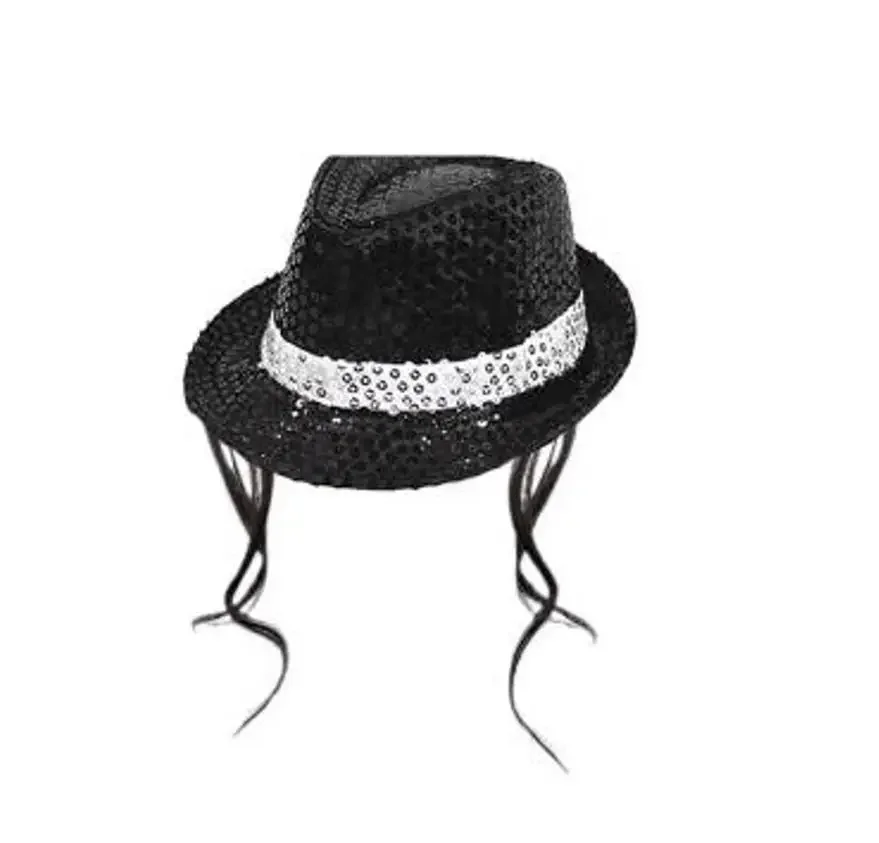 Conjunto de Accesorios de Disfraz de Michael Jackson, Sombrero Fedora con Lentejuelas, Guantes con Pedrería, Gafas de Aviador, Atuendo para Fiesta de Disfraces de Halloween