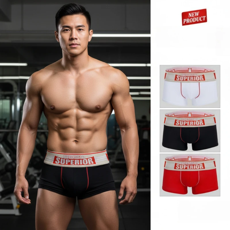 ADANNU Men Boxer Underwear 95% Cotton Sexy Breath  Men's Underpants Comfortable Soft Boxershorts Male Cueca Calzoncillos Hombre