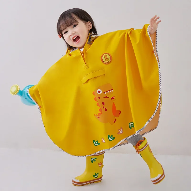 Yellow/Pink/Blue Children's Waterproof Raincoat Coat Rain Gear Baby Cloak Windbreaker Girl Boy