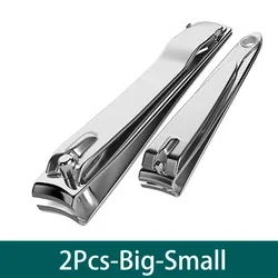 1pc/2pcs Nail Clipper Premium Sharp Sturdy Stainless Steel Fingernail And Toenail Clipper Cutters Perfect Nail Clippers