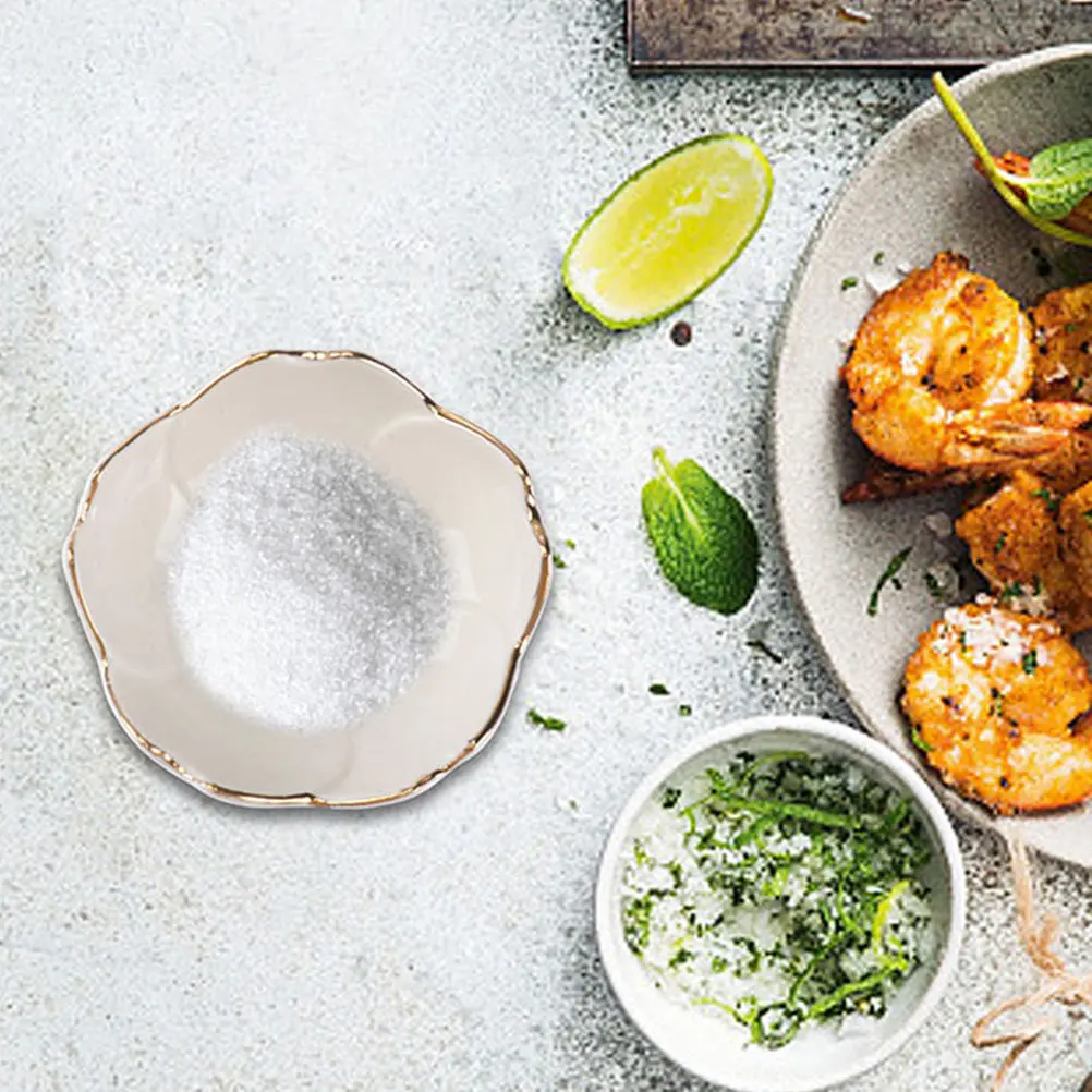 

6Pcs Mini Petal Plates Ceramic Condiment Bowls Japanese Theme Dinnerware for Appetizers Snacks Sides Sushi Tea Gathering