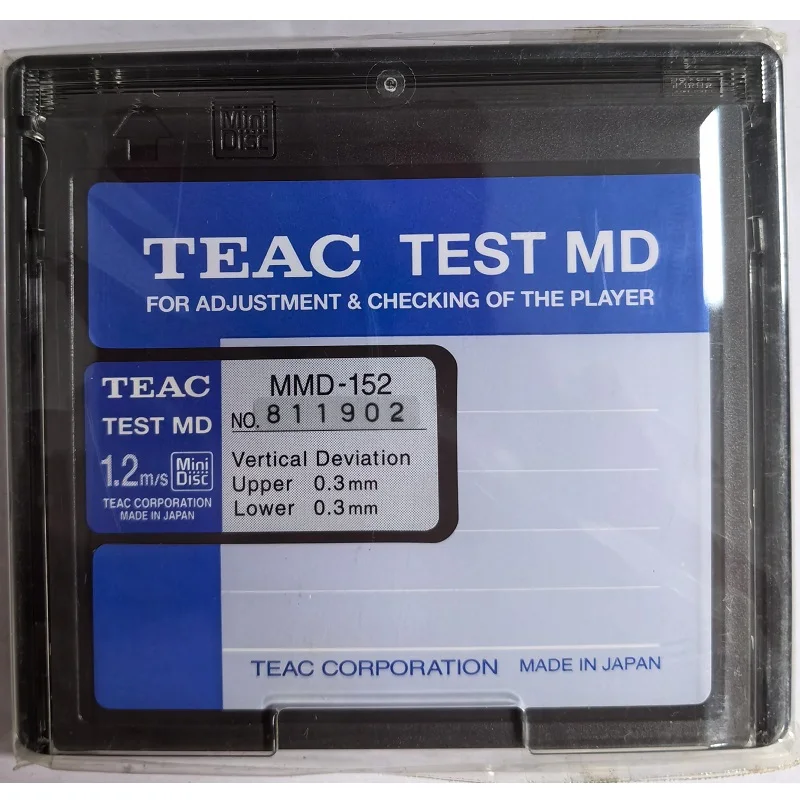 TEAC TEST MD FOR ADJUSTMENT & CHECKING OF THE PLAYER,LINK DISC, SIGNAL & MUSIC ,ECCENTRICITY ,VERTICAL DEVIATION