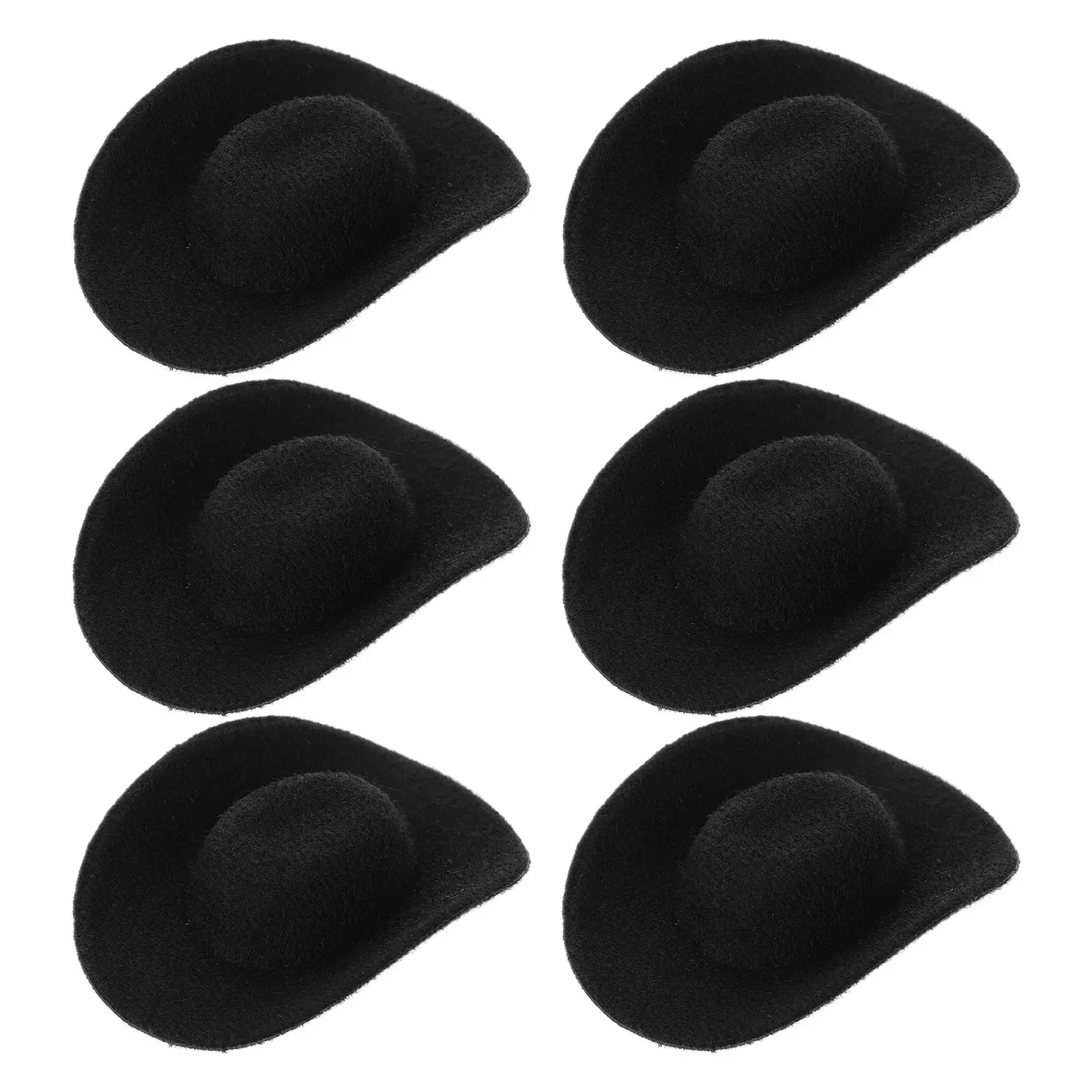 Set di 6 Mini Cappelli Jazz, Cappelli da Cowboy in Miniatura, Mini Cappelli Formali Fatti a Mano per Decorazioni e Artigianato