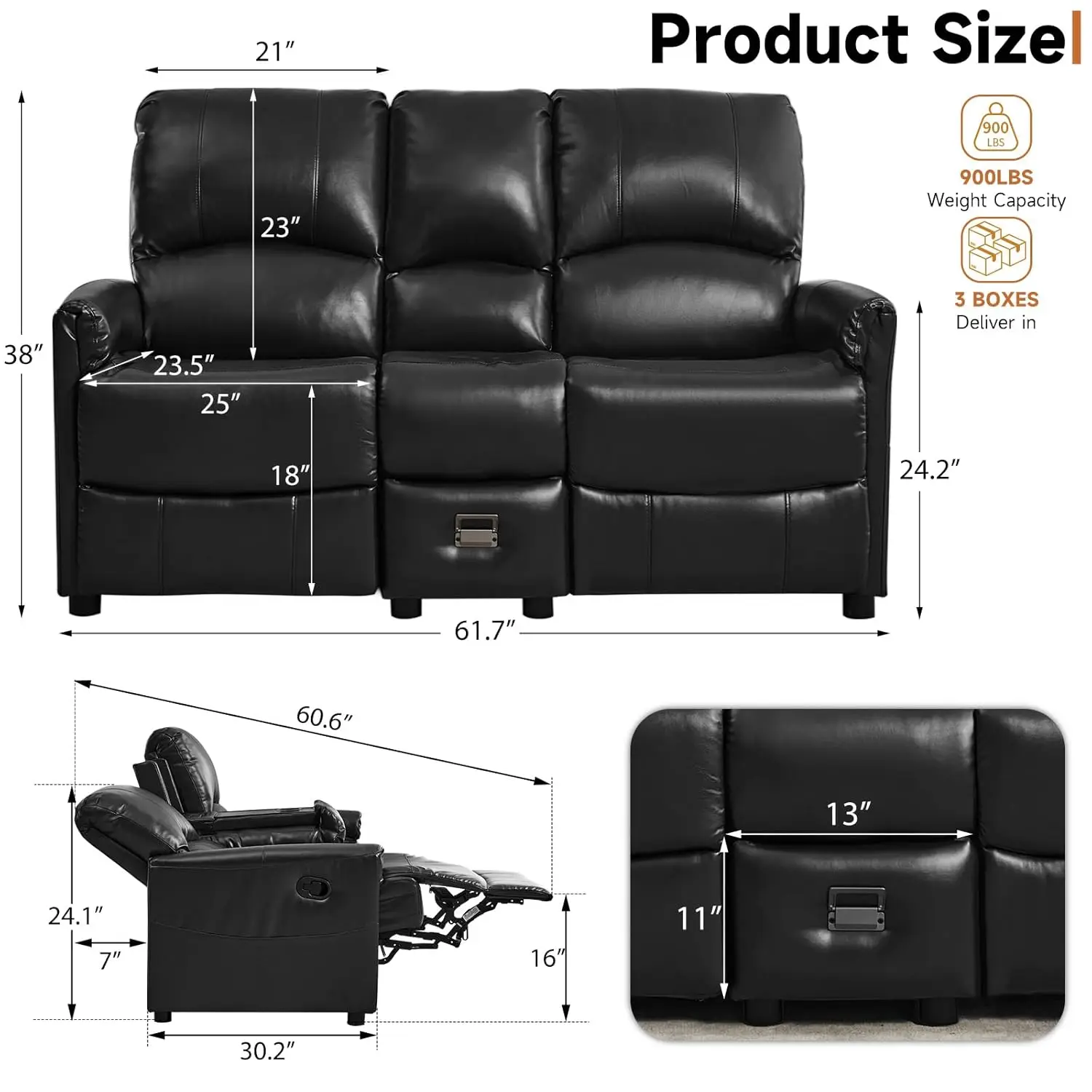 Thumbnail 2 - #4 Latest Reclining Sofa Couches Offers