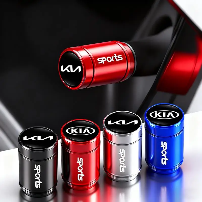 4 pçs kia metal tampas da válvula do pneu do carro hastes de ar capa para kia ev6 stinger rio sorento picanto ceed borrego syros k4 k5 k8 k9
