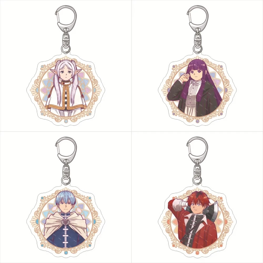 6cm Anime Frieren Beyond Journey's End Figures Frieren Himmel Acryl Keychain Sleutelhanger Model Cosplay Karakters Ornament