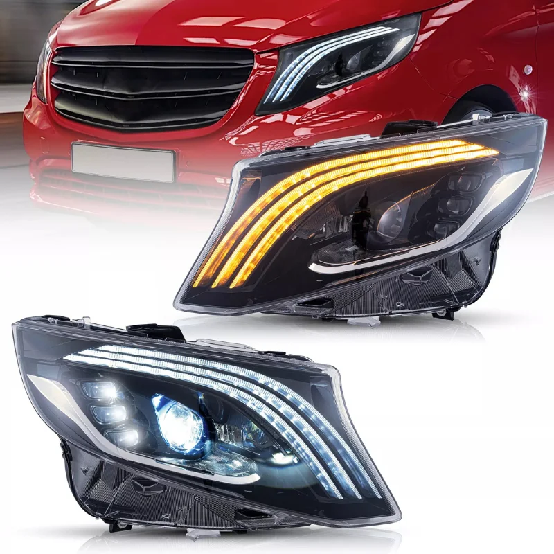 Full LED Headlight Upgrade for Mercedes Vito Metris 2016-2018 | 2019 Style Auto Lamps | Car Lighting Accessories