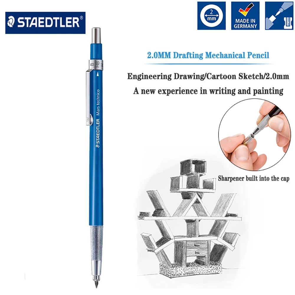 1 Pcs STAEDTLER Mechanical Pencils 780 C Metal Engineering Drawing Sketching Automatic Pencil 2.0mm School Supplies Stationery