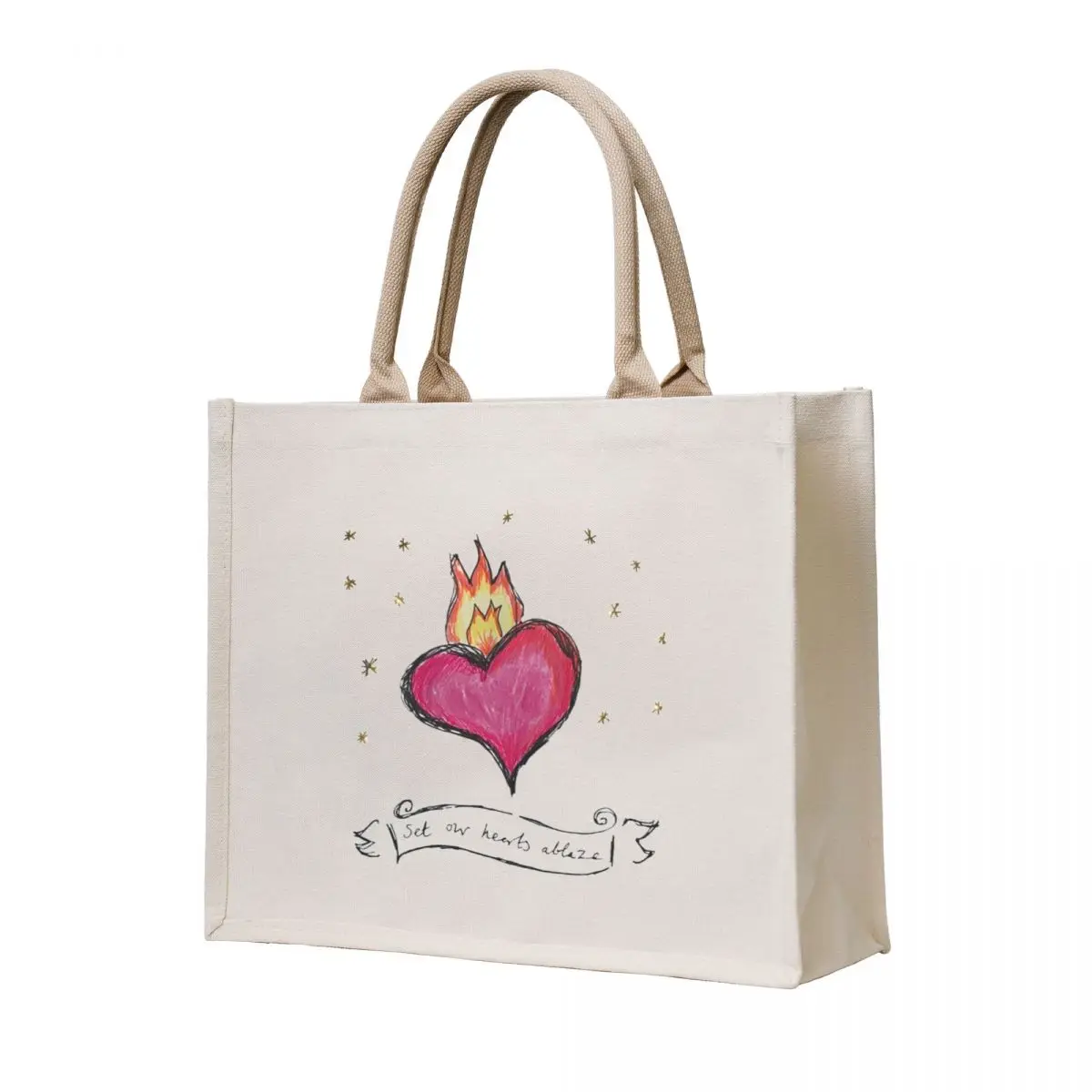 

set our hearts ablaze Tote Bag shopping bag Canvas stote bag shopping logo canvas bags