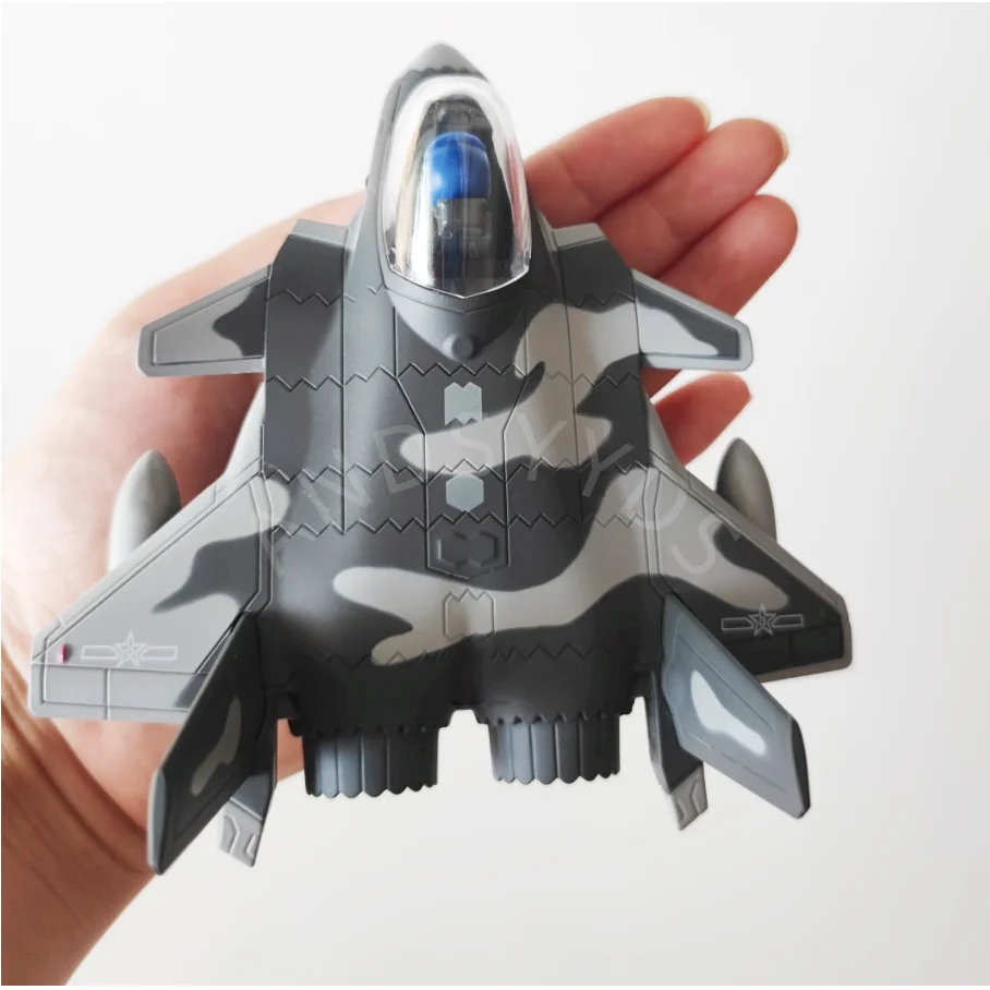 Visualizza Cartoon J-20 Q Versione Aereo In Lega di Metallo Modello di Aereo Giocattoli Per Il Bambino Aereo Con Carrello di Atterraggio Raccolta Appassionato