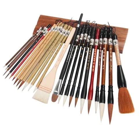 7/15/28pcs 중국어 회화 브러쉬 초급 서예 그림 브러쉬 펜 세트 풍경 그리기 선 그리기 도구 Caligrafia Best5
