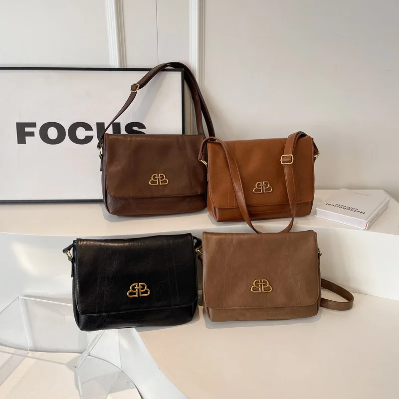 حقيبة حمل نسائية شعبية جديدة للخريف والشتاء - نسيج فاخر وخفيف وبسيط | رسول كتف متعدد الاستخدامات ذو سعة كبيرة #2