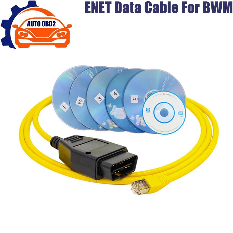 

ENET Data Cable For BWM ENET ICOM OBD Interface Car Diagnostic Cable Ethernet To ESYS Data OBDII Code Hidden Data Tool