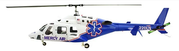 Roban 800 Scale Fiberglass Fuselage KIT Version For Bell 222 Helicopter