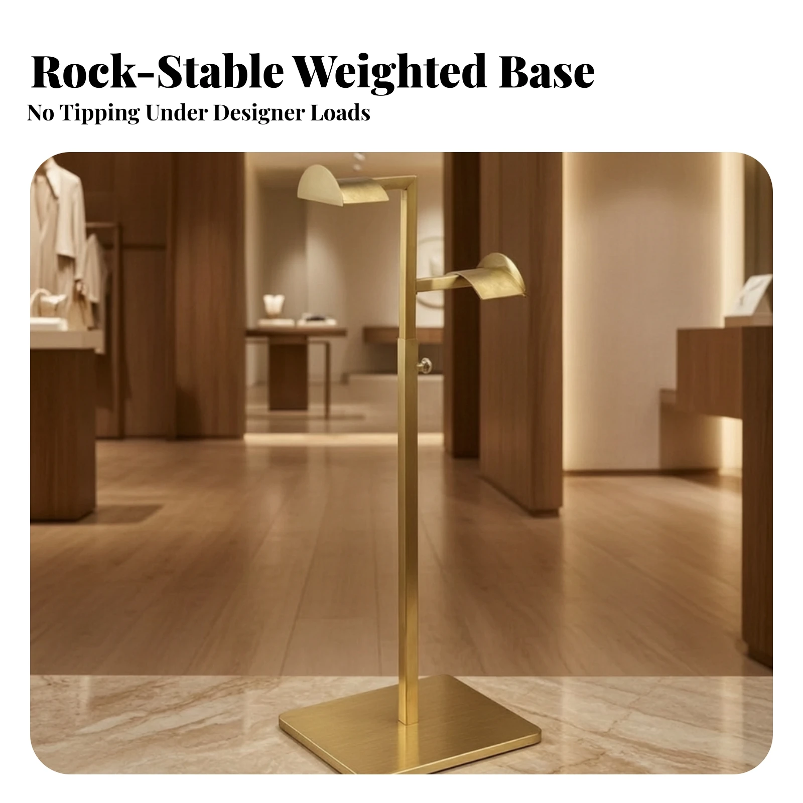 Handbag Display Stand Metal Purse Display Stand Vertical Easy to Clean for Retailers, Boutique, Retail Store