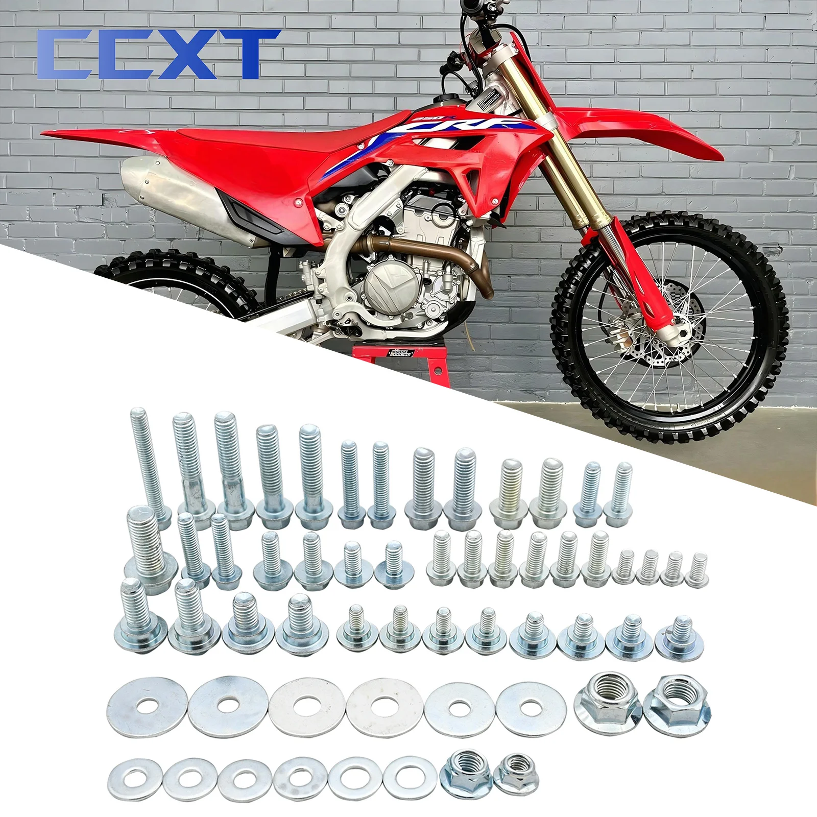 Motorcycles Fairing Fender Screw Bolt Kit Fastener Set For Honda CR CRF CRF-X CRF-R CRF-RX 125 150 200 250 300 350 400 450 500