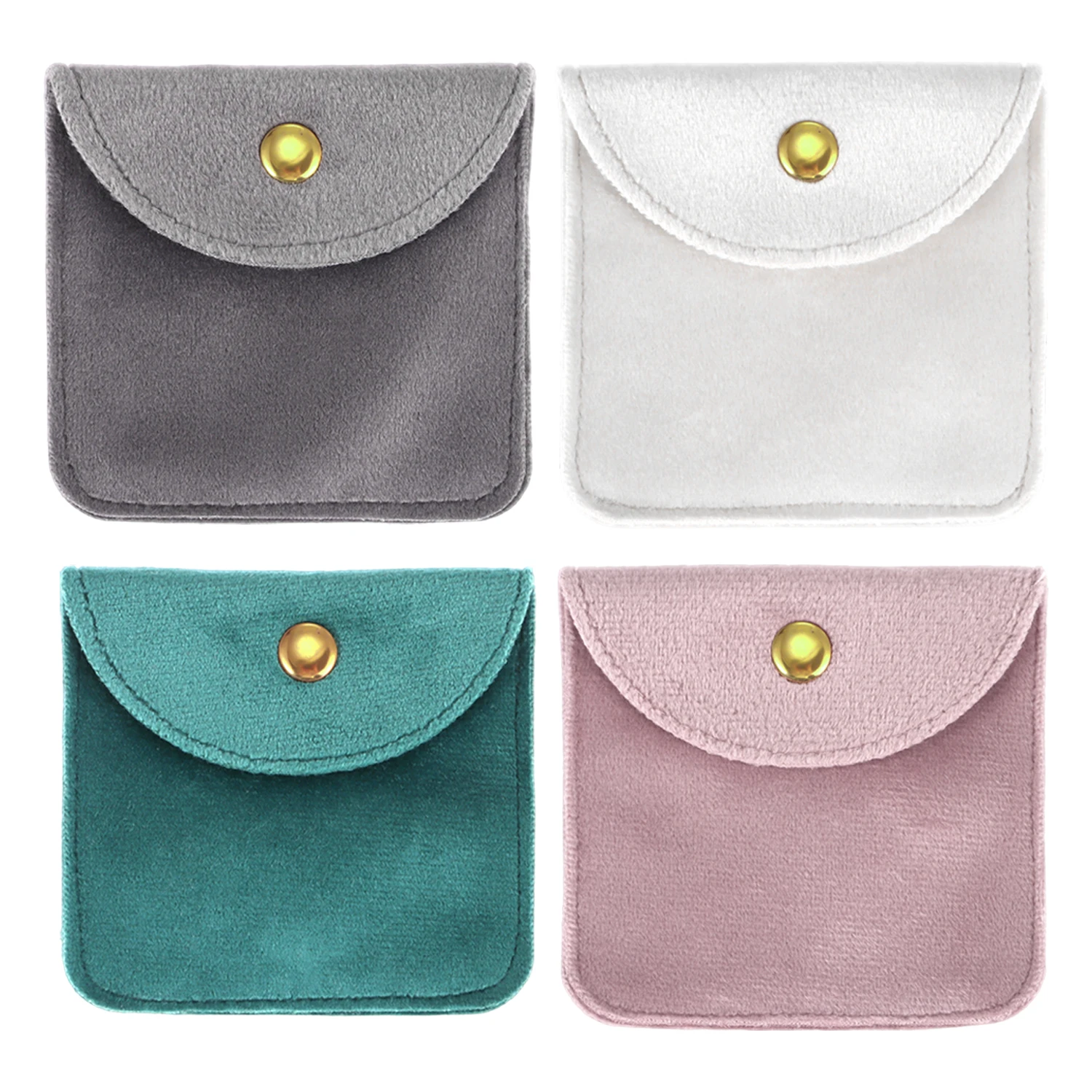 1/10 Piece Short Plush Jewelry Packaging Bag Buckle Bag Ring Earring Bracelet Necklace Storage Wedding Party Chic Gift Bag