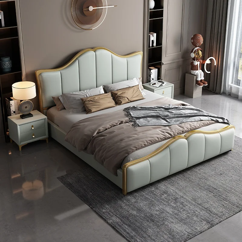 

*Luxury Solid Wood Bedroom Large 1.8m Double 1.5m Air Upholstered