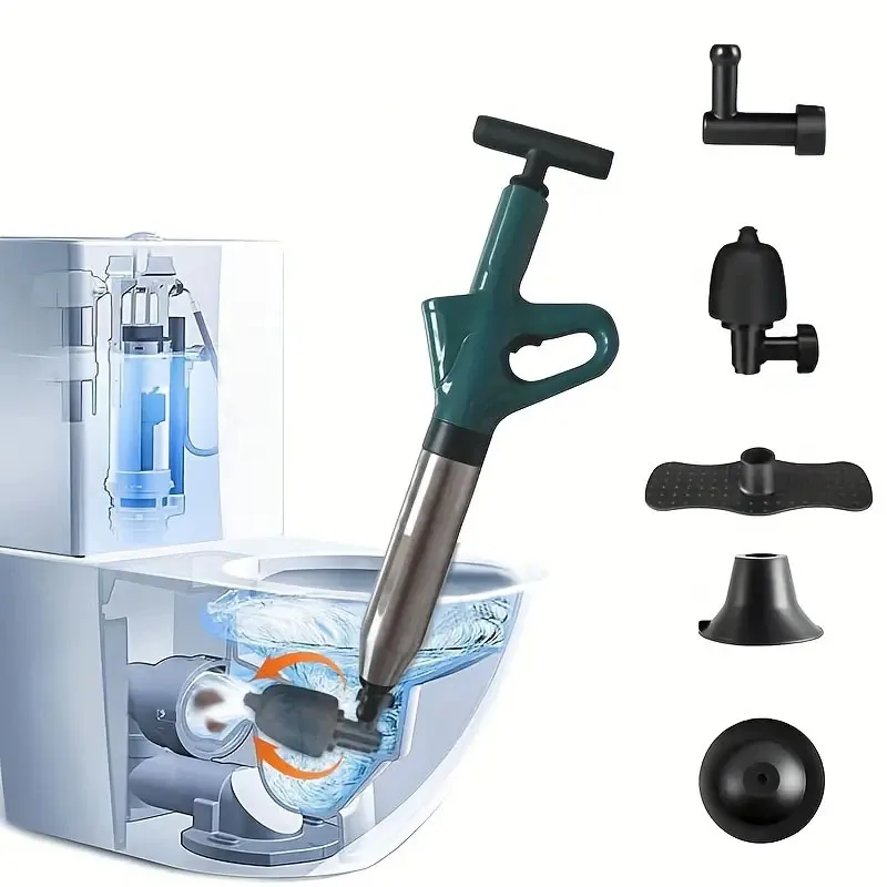 Toilet Dredge Sewer Toilet Air Drain Blaster Drain Clog Remover Tool High Pressure Toilet Plunger Pipe Dredger Sewers Unblocker