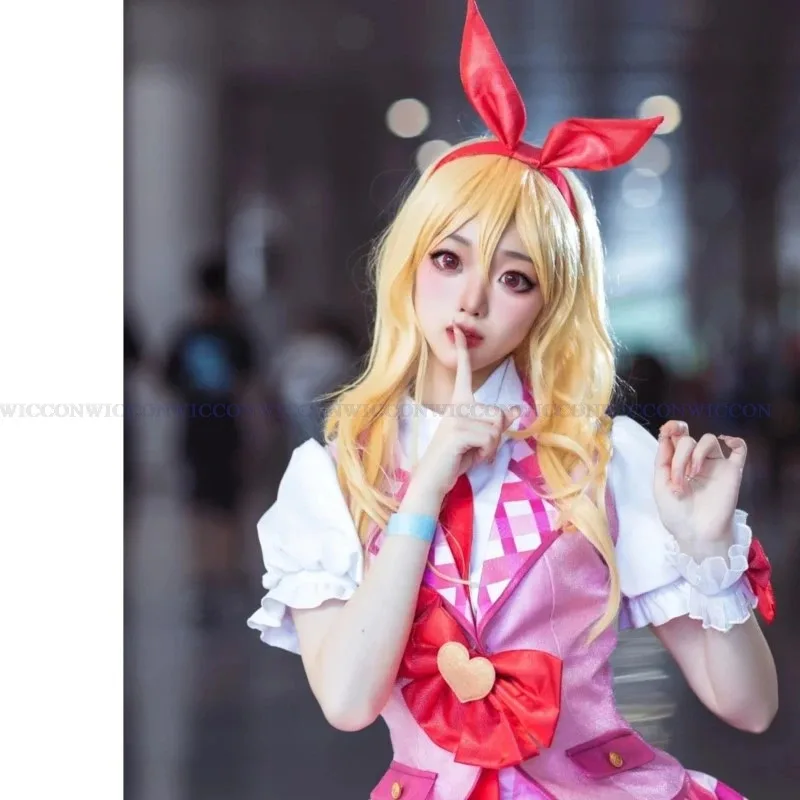 อนิเมะ ไอคัทสึ! (QQ681) ชุดคอสเพลย์สีชมพู ชุดเดรสโลลิต้า ฮอชิมิยะ อิจิโกะ พร้อมวิกผม สำหรับผู้หญิง งานปาร์ตี้ฮาโลวีน
