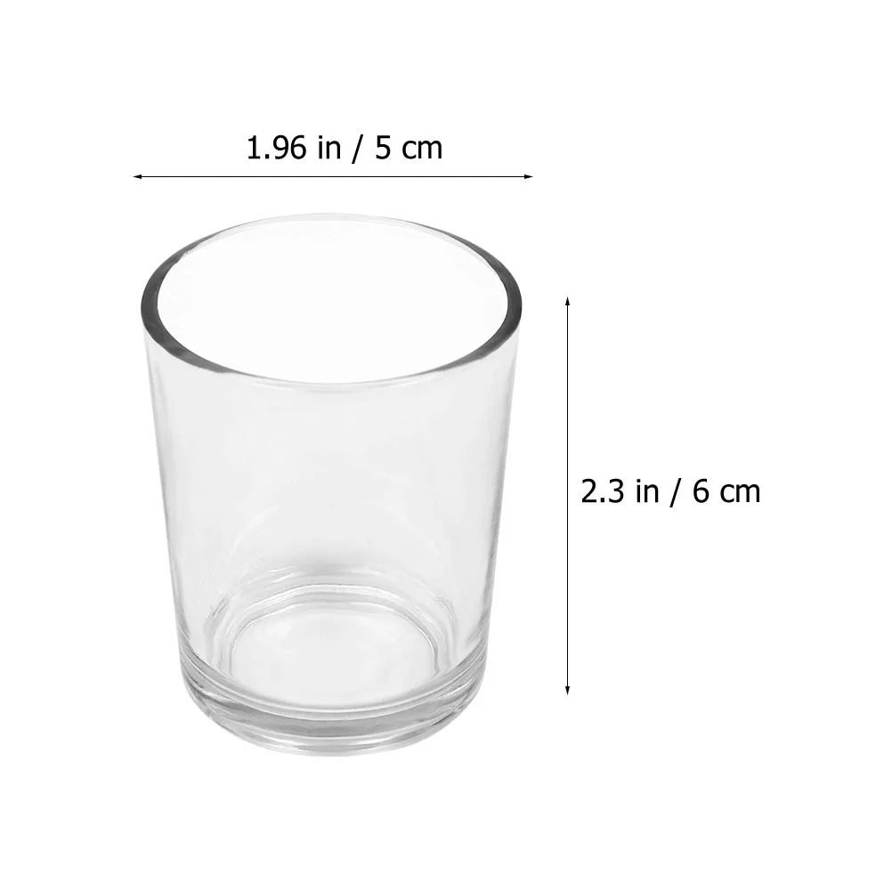 4Pcs Premium Glass Candleholder Unique Creative Design for Desktop Decoration Scene Layout Cup Holder