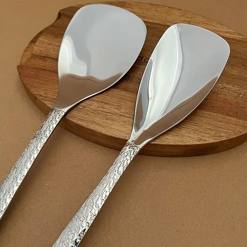 Partage de comida de acero inoxidable 304, cuchara grande para buffet de hotel, cuchara de arroz para el hogar, cuchara común extendida para colador