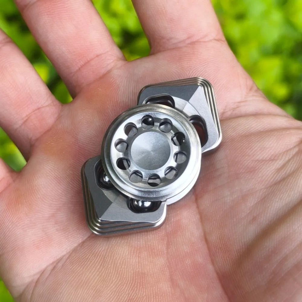 YH EDC Cuttlefish Two-Bladed Fidget Spinner Handling Feel Stainless Steel Fidget Spinner Fidget Toys For Adults