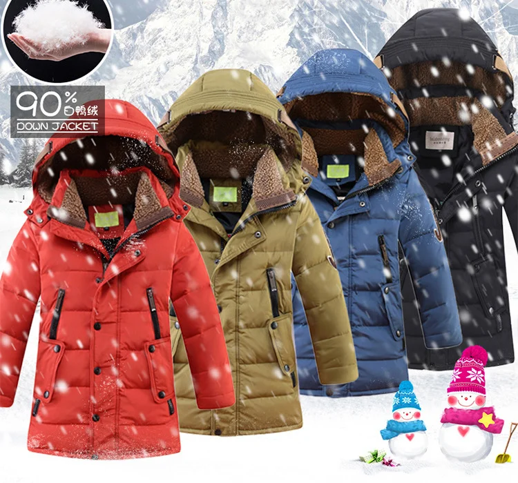 2026 Fashion Winter Duck Down Jacket for Big Boy Children Wear Parka Garments Clothes Thickened Hooded Feather Coat Clothing 6-1