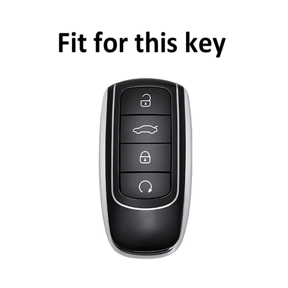 Gold Edge Auto Shell Keyless Fob Holder for Chery Tiggo 8 Pro Tiggo 8plus New 5 plus 7pro Omoda C5 5 FX TPU Car Key Case Cover