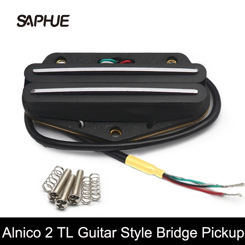 Alnico 2 TL Style Bridge Pickup Twin Blade Mini Humbucker 4 Conduct Output 9K Alnico 2 Coil Splitting Electric Guitar Parts