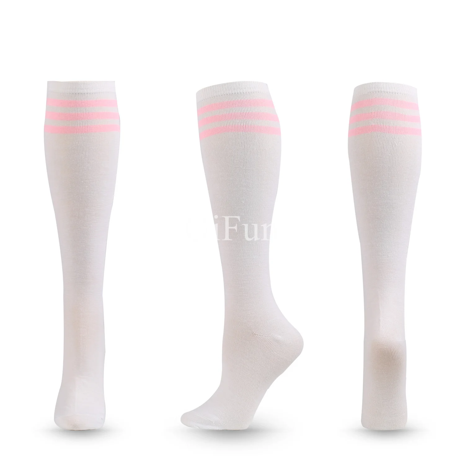 Unisex Kompressionssocken Fußballsocken Rutschfeste lange Röhre Kniestrümpfe Socken Gestreifte Fußballsocken Laufsportsocken – Detail 23